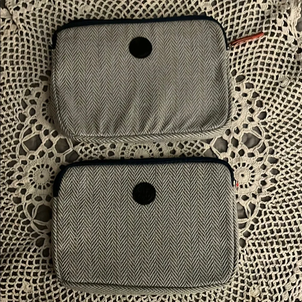 2 Air France Amenity Kit Business Class 2024 and 2023 Blue Herringbone. NWOT
